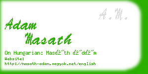 adam masath business card